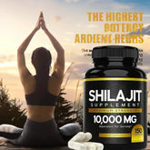 10000mg Himalayan Pure Shilajit 150 Capsules - With Fulvic Acid &85+ Trace Minerals Complex For Energy Promoting Hormone Balance